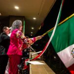 Con tres anillos de seguridad en torno a Palacio de Gobierno, la mandataria Graciela Domínguez dio el Grito de Independencia